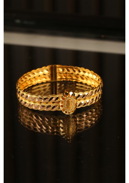 Tuğralı Rize Kelepçe Altın Bilezik YCGK004