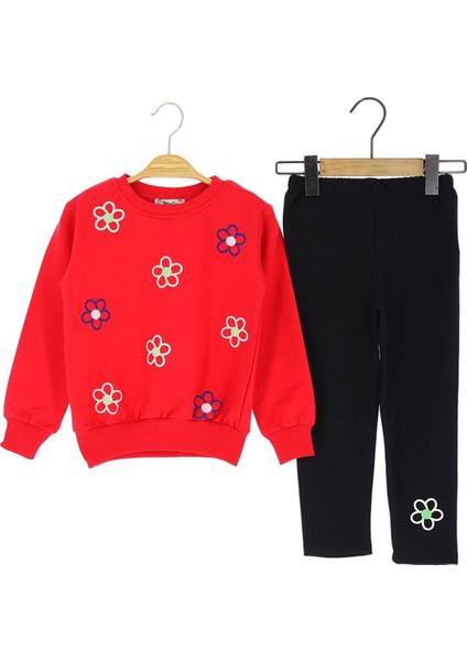 Kız Çocuk Takım Papatya Baskılı