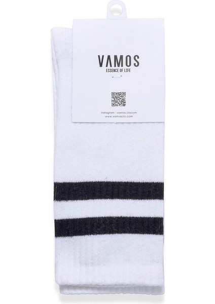 Şeritli Tenis Çorap Beyaz modelleri