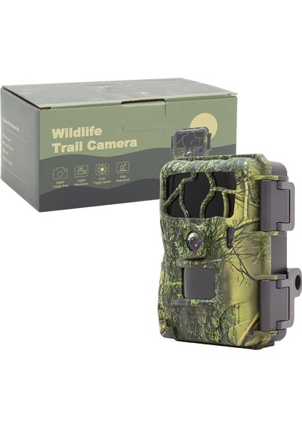 KH-661 20 Mp 1080P 22 LED Pır Sensörlü Mini Fotokapan Kamuflaj Kamera fırsatları