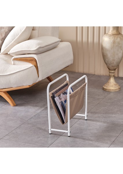 Lucıano Dergılık Beyaz Metal Bej Derı