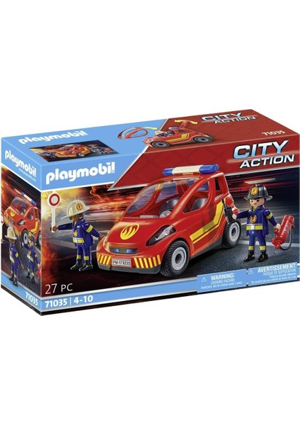 71035 Şehir Aksiyonu Yangın Kurtarma Acil Müdahale Aracı, Eğitici Oyuncak, Eğlenceli, Yaratıcı Rol Yapma, Oyun Seti 4 Yaş ve Üzeri Çocuklar Için Uygundur