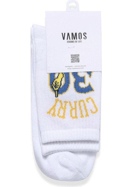 Baskılı Soket Çorap Beyaz modelleri