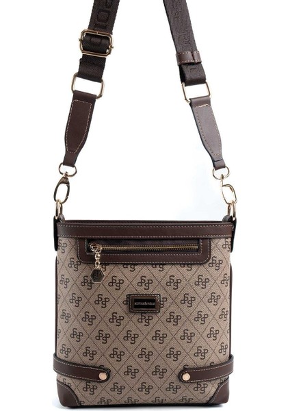 Koyu Bej - Kahve SP1120 Kadın Çapraz Çanta