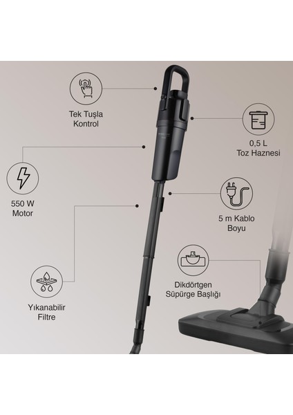 Range Vector Kablolu Dik Süpürge fiyatları