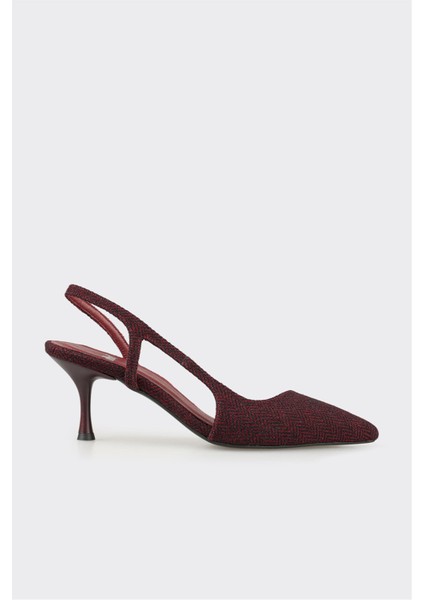 Bordo Kadın Topuklu Ayakkabı