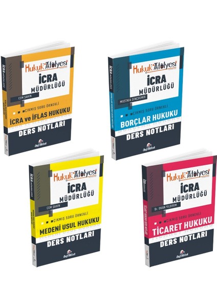 Dizgi Kitap Hukuk Atölyesi Icra Müdürlüğü Ders Notları 4 Lü Set Dizgi Kitap