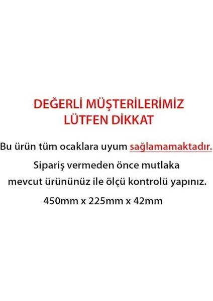 Kumtel & Luxell Ocak Izgarası 2 Adet - 45 x 22.5 cm modelleri