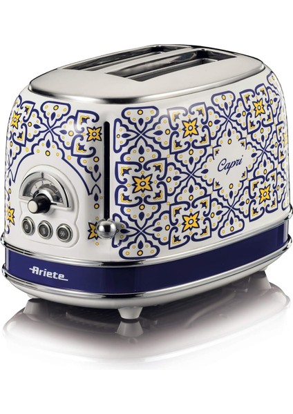 Capri 2 Dilim Ekmek Kızartma Makinesi 0155/1C - 810 Watt, Metal Gövde, 2 Dilim Kapasite, Buz Çözme, Isıtma, 6 Kızartma Ayarı, Kolay Temizlik, Çıkarılabilir Kırıntı Tepsisi