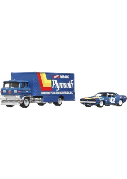 Premium Car Culture Team Transport FLF56-HRV38 &apos;70 Plymouth Aar Cuda & Sakura Sprinter