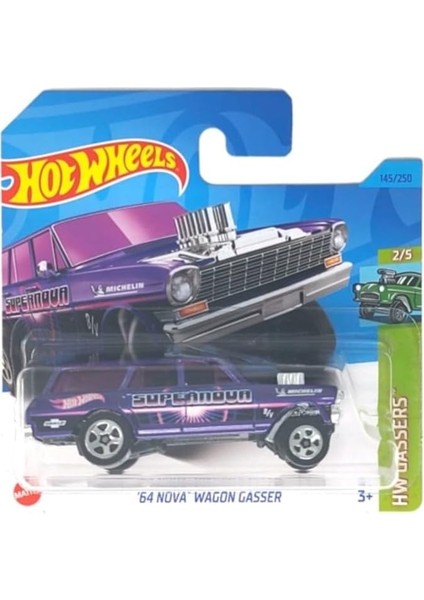 Tekli Arabalar 2023 145/250 Hw Gassers &apos;64 Nova Wagon Gasser fiyatları