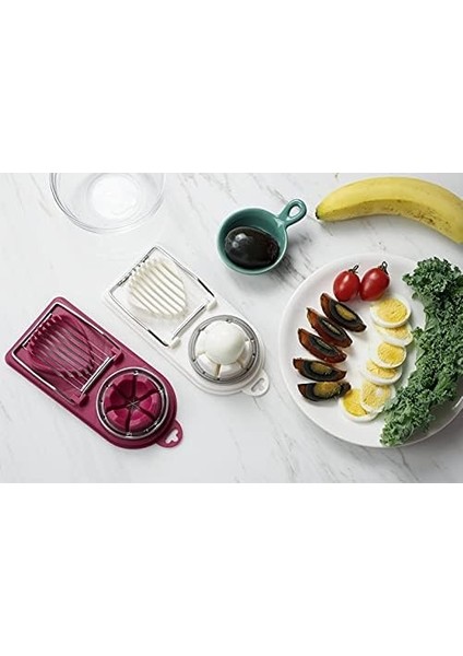 Haşlanmış Yumurta Için Paslanmaz Çelik Telli Mutfak Kesici Tel Yumurta Dilimleyici, Çilek, Kivi, Sosis Için 2&apos;si 1 Arada Paslanmaz Çelik Yumurta Dilimleme Kesici (Kırmızı) modelleri