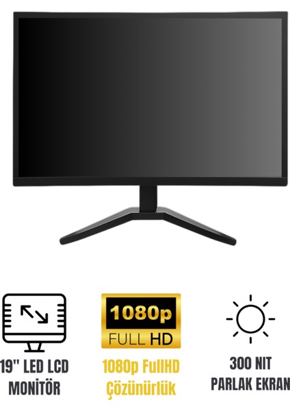 Monitörlü 4'lü Kamera Seti – Exitcam 1080P Fullhd + 320GB HDD + 19'' Ekran Dahil