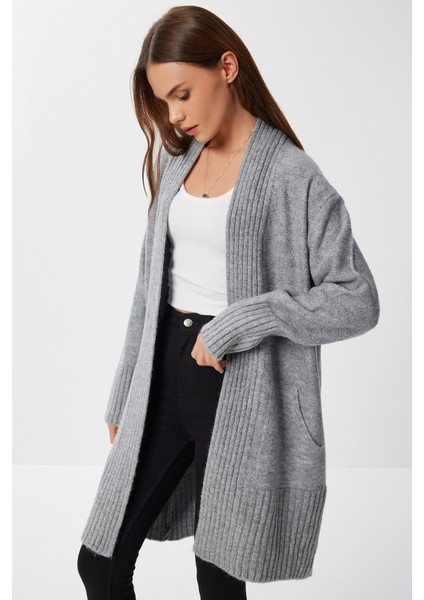 Cepli Uzun Triko Hırka LZA0014 Gri fiyatları