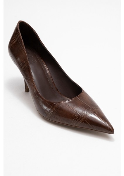 Marcus Açık Kahverengi Baskı Kadın Topuklu Ayakkabı modelleri