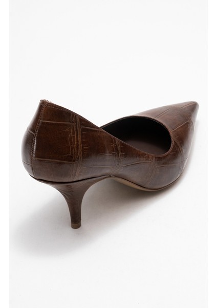 Marcus Açık Kahverengi Baskı Kadın Topuklu Ayakkabı indirimleri