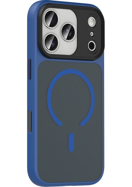iPhone 17 Pro Max Kılıf Mat Arka Yüzey Wireless Şarj Özellikli Renkli Kaliteli Flet M-Safe Kapak - Gri fırsatları