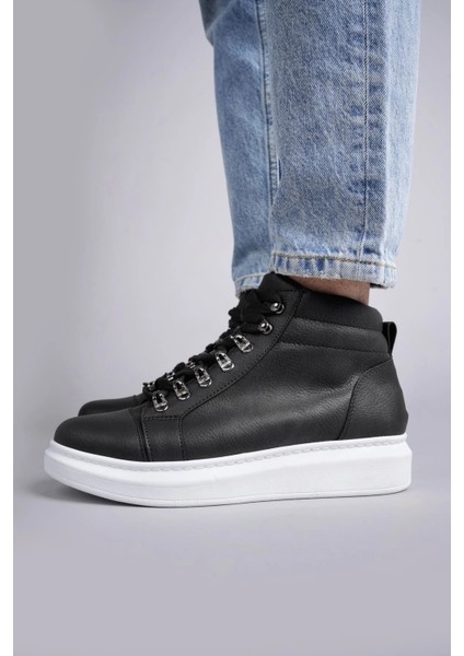 SLW206 Ottawa Bağcıklı Cilt Erkek Günlük Spor Bot Bt - Siyah modelleri