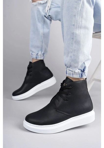SLW207 Oslo Bağcıklı Cilt Erkek Günlük Spor Bot Bt - Siyah fiyatları