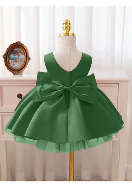 Kız Bebek Seda Model Zümrüt Yeşil Elbise fiyatları