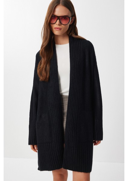 Cepli Uzun Triko Hırka LZA0014 Siyah fiyatları