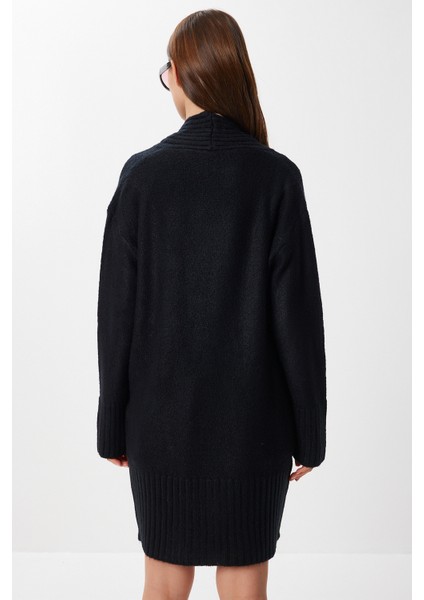 Cepli Uzun Triko Hırka LZA0014 Siyah indirimleri