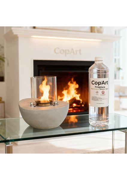 Meta Biyoetanol Masaüstü Şömine -1 Lt Yakıt Hediyeli