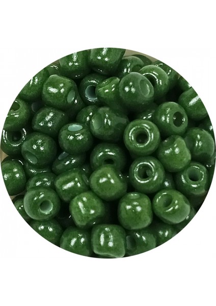 Dökme Cam Kum Boncuk Büyük Boy (6/0) 4 mm - 60 Gram - Koyu Yeşil - BNC112 fiyatları