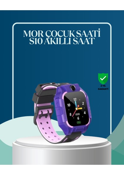 Zengezur S10 Mor Çocuk Takip Saati Elektronik Bariyer ve Sesli Mesaj Destekli