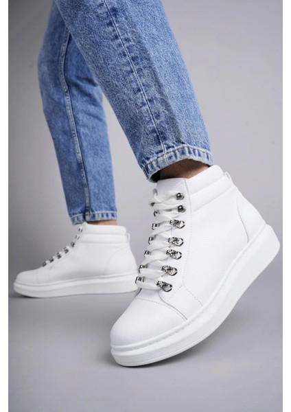 SLW206 Ottawa Bağcıklı Cilt Erkek Günlük Spor Bot Bt - Beyaz fiyatları