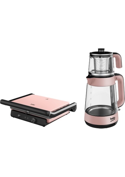 2'li Mutfak Seti Rose Gold– Çay Makinesi ve Tost Makinesi