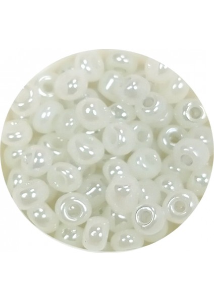 Dökme Cam Kum Boncuk Büyük Boy (6/0) 4 mm - 20 Gram - Inci Beyaz - BNC081 fiyatları