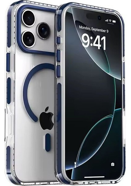 iPhone 17 Pro Max Kılıf Manyetik Şarj Özellikli Arcylic Transparan Kapak