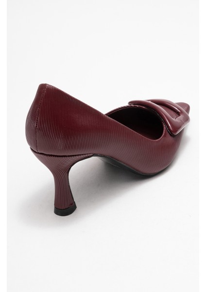 Astra Bordo Çizgili Tokalı Kadın Topuklu Ayakkabı indirimleri