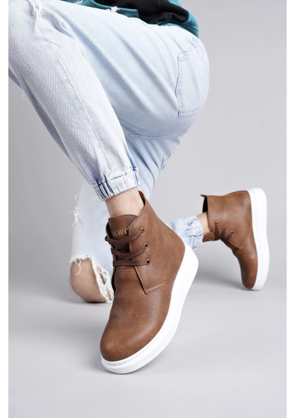 SLW207 Oslo Bağcıklı Cilt Erkek Günlük Spor Bot Bt - Taba modelleri