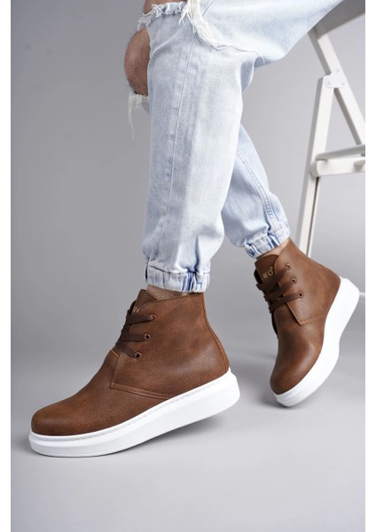 SLW207 Oslo Bağcıklı Cilt Erkek Günlük Spor Bot Bt - Taba fırsatları