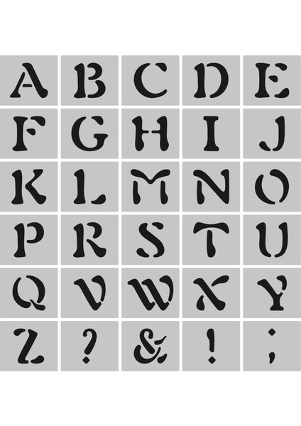 Ada Sanatsal Stencil Harf Boyama Şablonu X001 fiyatları