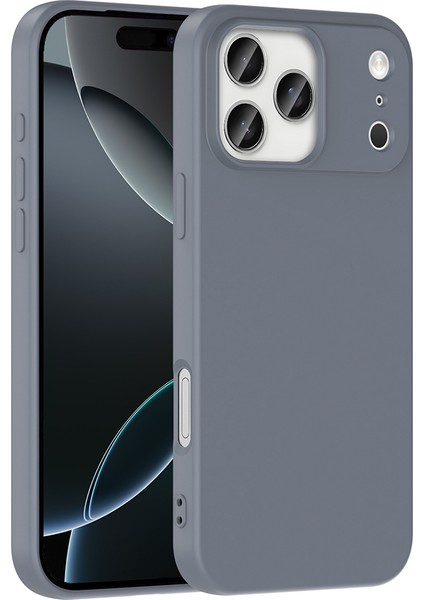 iPhone 17 Pro Max Kılıf Renkli Esnek Mara Lansman Kapak - Gri
