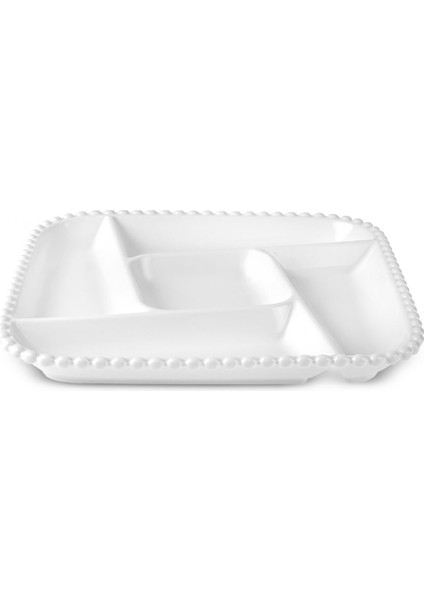 Carmen Perla 5 Bölmeli Kare Sunum Tabağı 27 cm