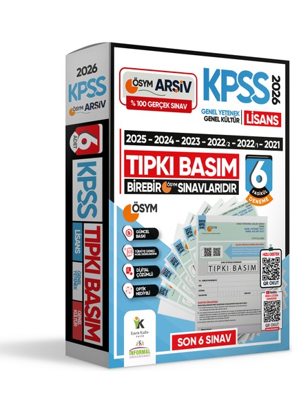 2026 KPSS Lisans ÖSYM Çıkmış Soru Tıpkı Basım 6lı Deneme Paketi Video Çözümlü Türkiye Geneli fiyatları