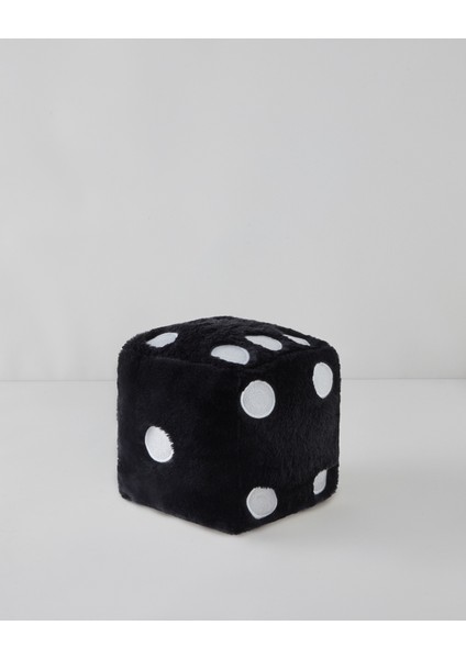 Dice Dekoratif Kırlent 20X20 cm Siyah - Beyaz