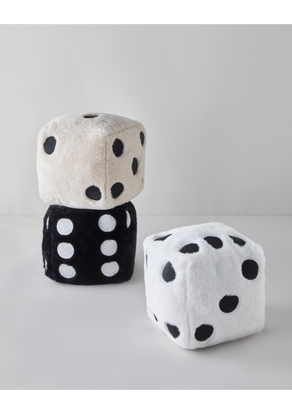 Dice Dekoratif Kırlent 20X20 cm Siyah - Beyaz fırsatları