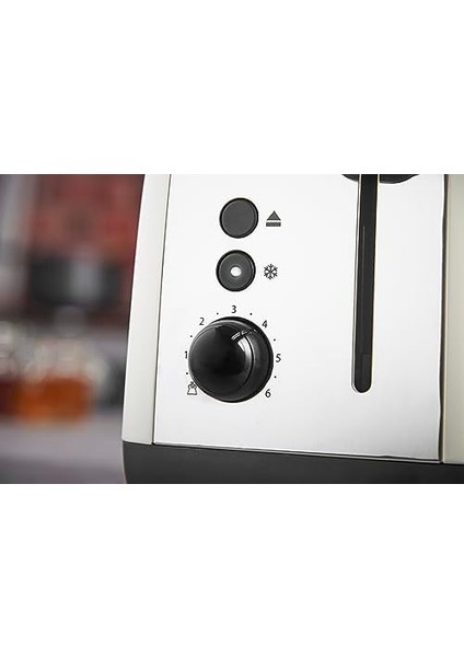 Hobbs Ekmek Kızartma Makinesi [2 Dilim Için] Colours Plus Inox Krem (Ekstra Geniş Yuvalar, 6 Kademeli Hızlı Kızartma, Kaldırma ve Kontrol, Buz Çözme, Isıtma, 1600 W) Toaster 26551-56 fiyatları
