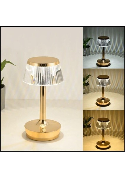 Şarjlı Masa Lambası CT-8434 Tek Anahtarla 3 Renk