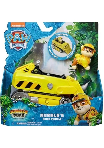 Patrol Jungle Pups Rubble Figürlü Gergedan Aracı (Temel Araç), 3 Yaşından Büyük Çocuklar Için Oyuncak modelleri