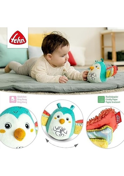 Devrilmez Bebek Oyuncağı Baykuş - Kavramak, Hissetmek ve Dürtmek Için Dik Duran Motor Becerileri Oyuncağı - 6+ Aylık Bebekler ve Küçük Çocuklar Için Çanlı ve Devrilmez Baykuş modelleri