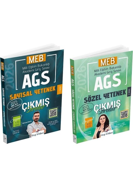 Dizgi Kitap 2026 Meb-Ags Sayısal + Sözel Yetenek Çıkmış Sorular 2 Li Set Dizgi Kitap