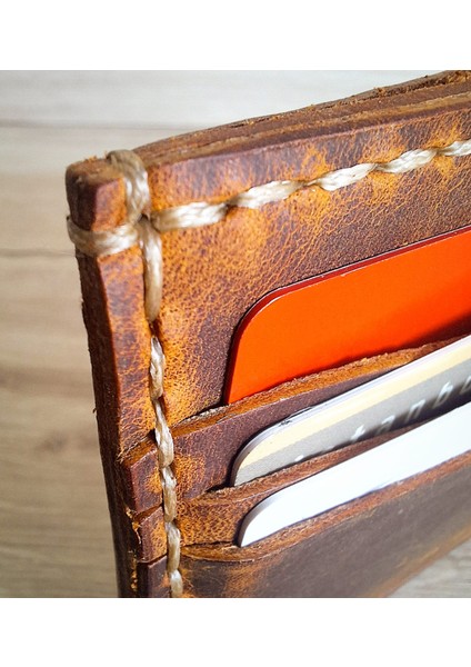 Skald Hakiki Deri El Yapımı Erkek Cüzdan ( Camel) indirimleri