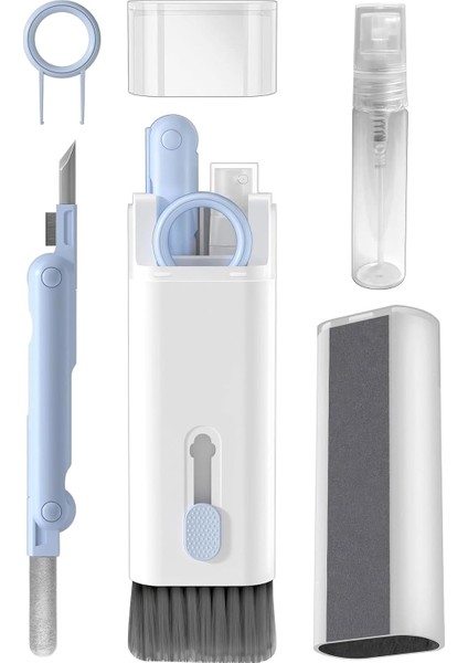 1 Arada Elektronik Temizlik Kiti – Klavye, Airpods, Laptop, Ekran, Kulaklık ve Telefon Için Çok Amaçlı Fırçalı Temizleyici Set | Evınto