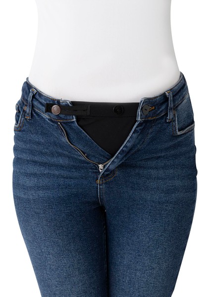 Hamile Pantolon Bel Genişletici – Kadın Pantolon Genişletici, Sağ Düğme Uyumlu, Ayarlanabilir Aparat Siyah indirimleri